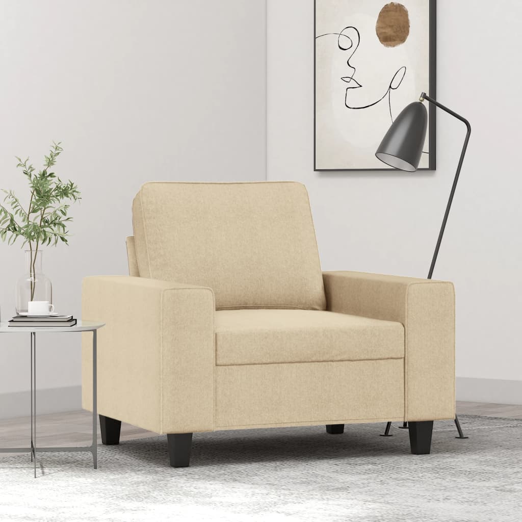 Fotelja krem 60 cm Tkanina