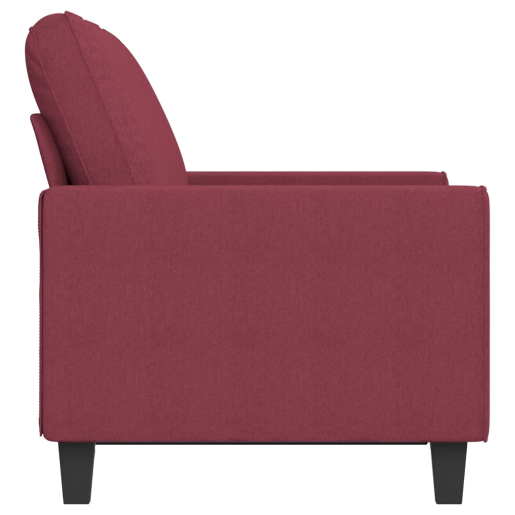 Dvosjed od tkanine crvena boja vina 120 cm
