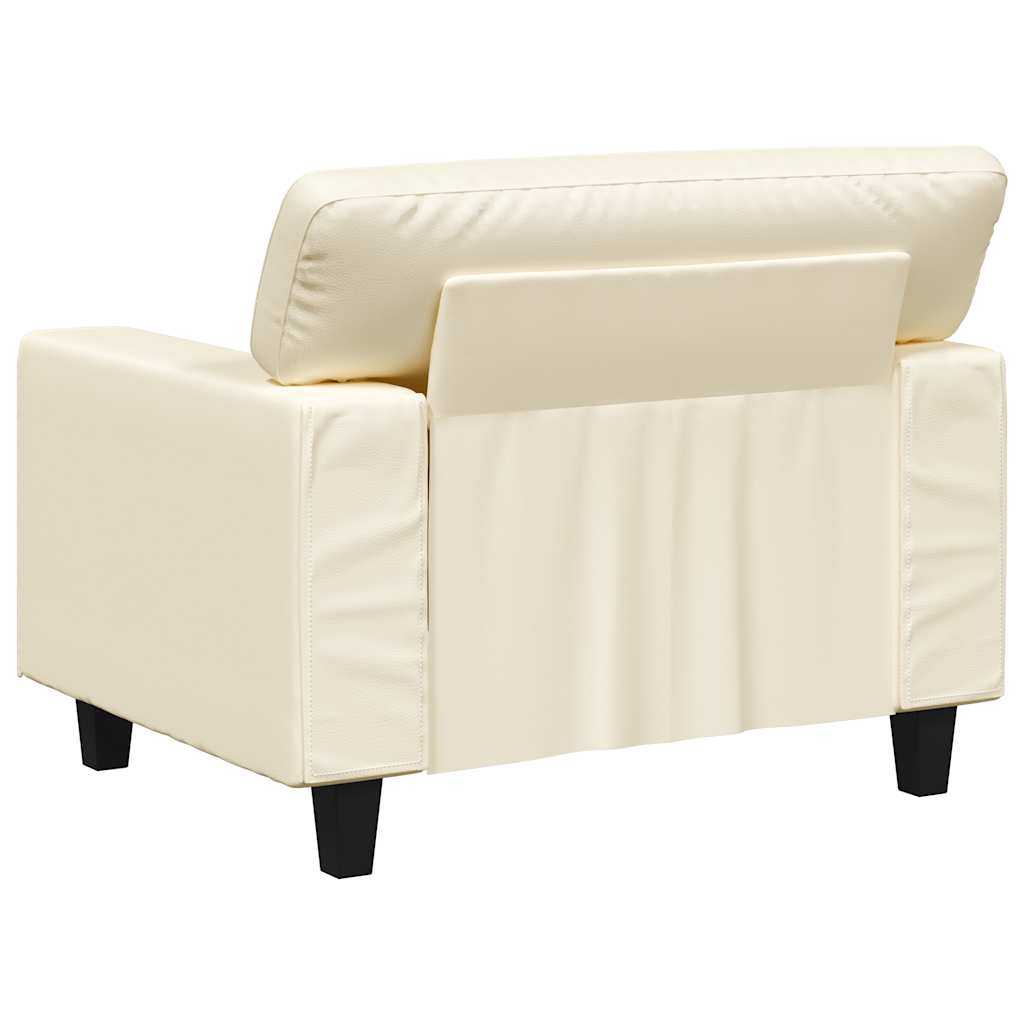 Fotelja krem 60 cm od umjetne kože