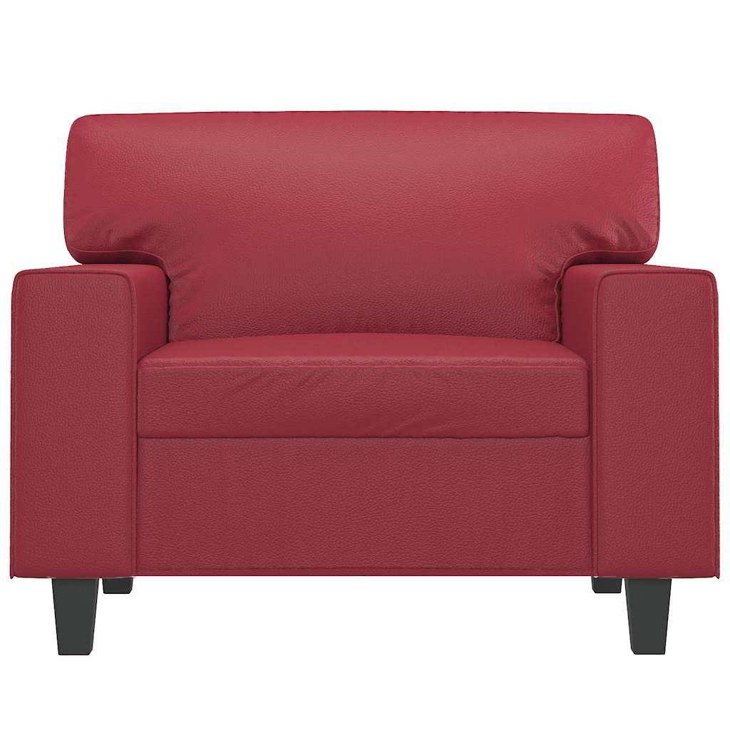 Fotelja crvena boja vina 60 cm od umjetne kože