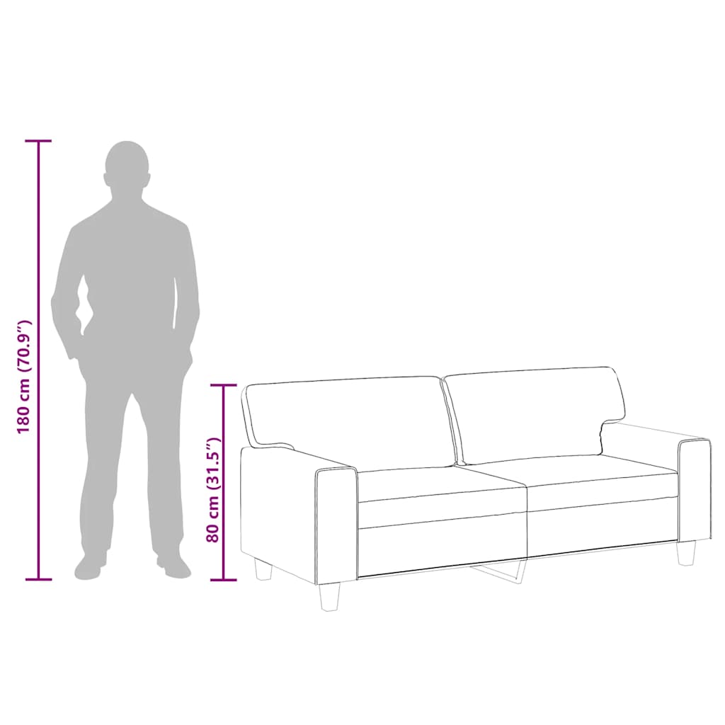 Dvosjed od tkanine crni 140 cm od umjetne kože