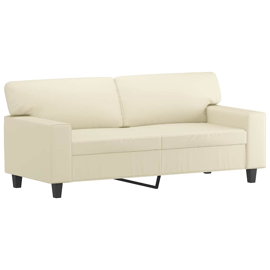 Dvosjed od tkanine krem 140 cm od umjetne kože