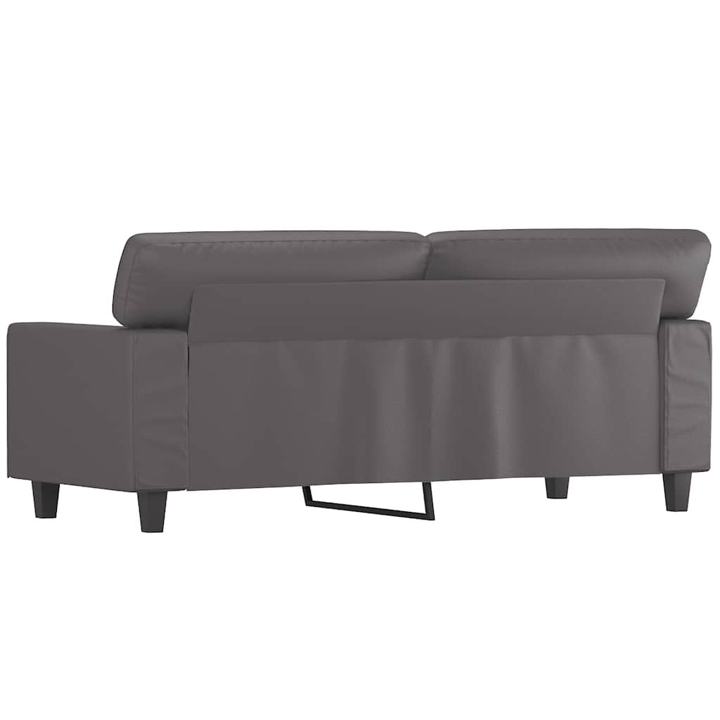 Dvosjed od tkanine siva 140 cm od umjetne kože