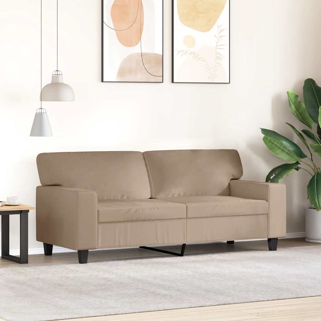 Dvosjed od tkanine cappuccina 140 cm od umjetne kože