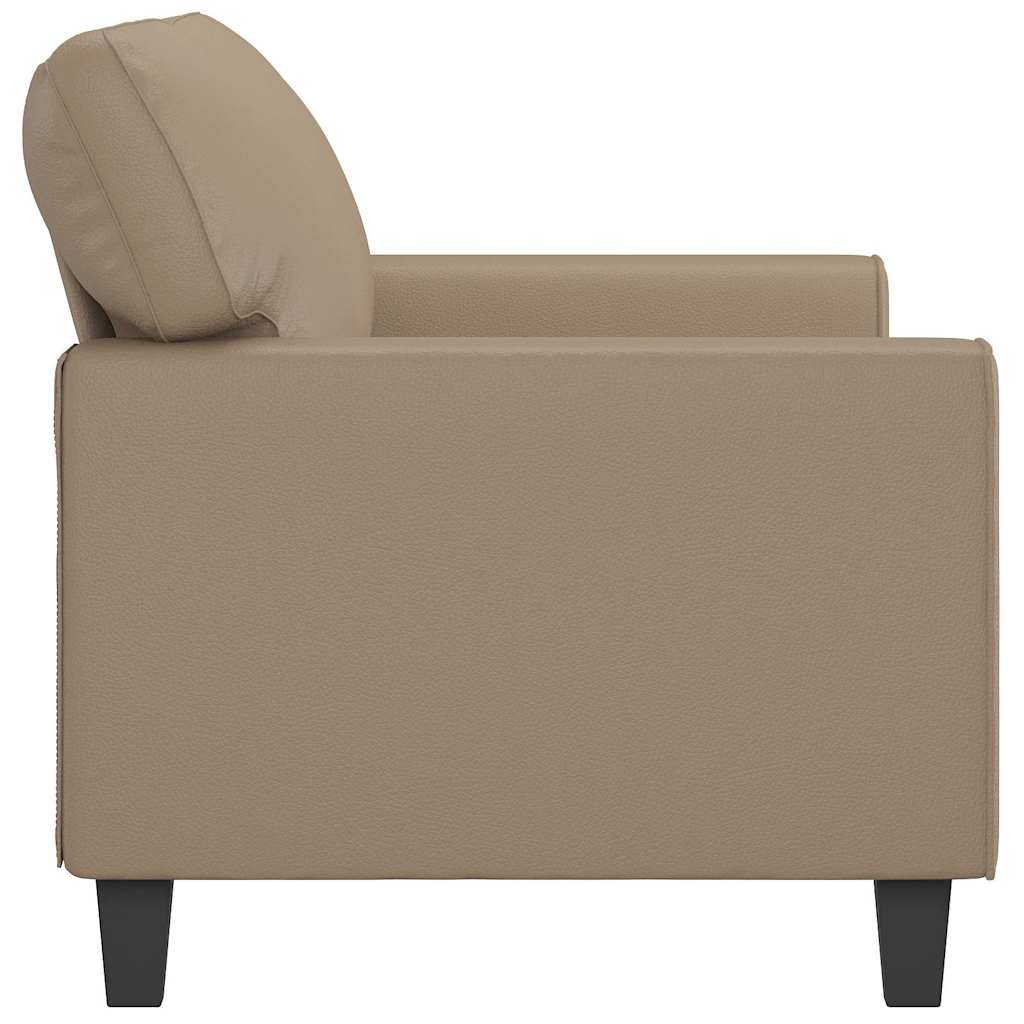 Dvosjed od tkanine cappuccina 140 cm od umjetne kože