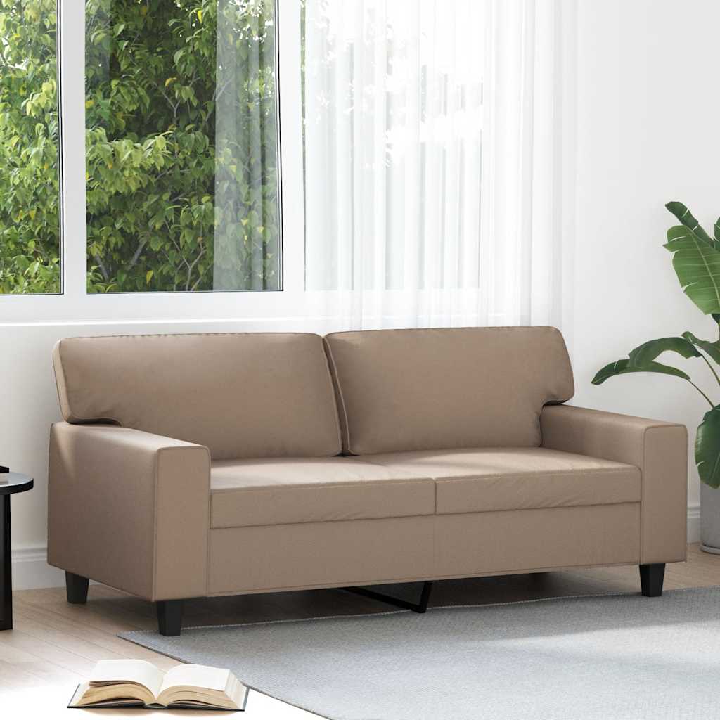 Dvosjed od tkanine cappuccina 140 cm od umjetne kože
