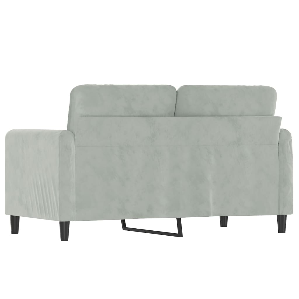 Dvosjed svjetlosivi 120 cm baršunasti