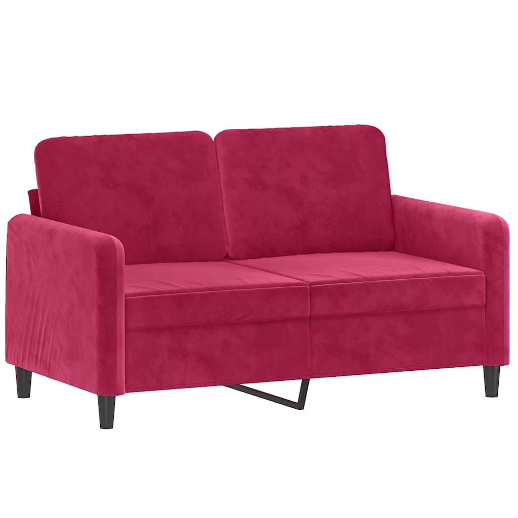 Dvosjed crvena boja vina 120 cm baršunasti