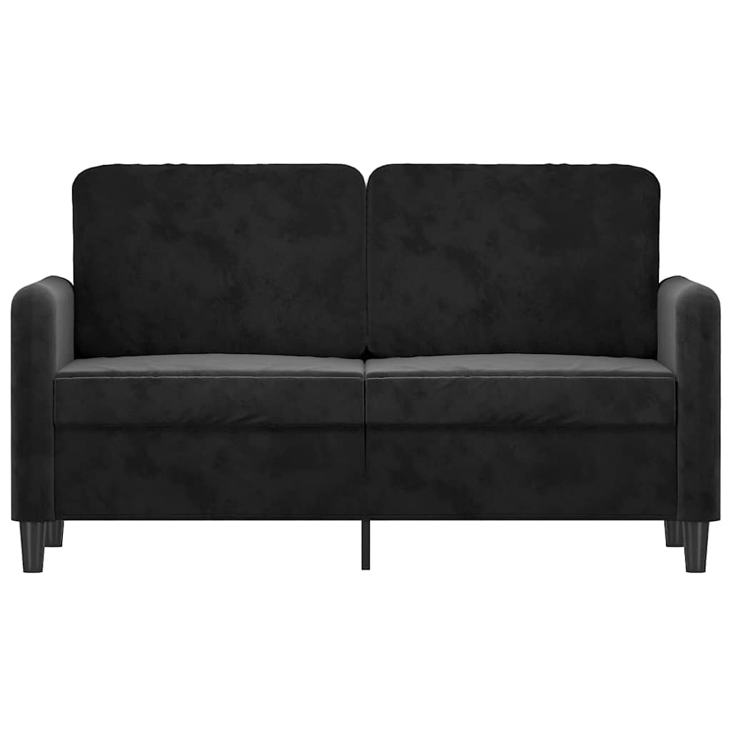 Dvosjed crni 120 cm baršunasti