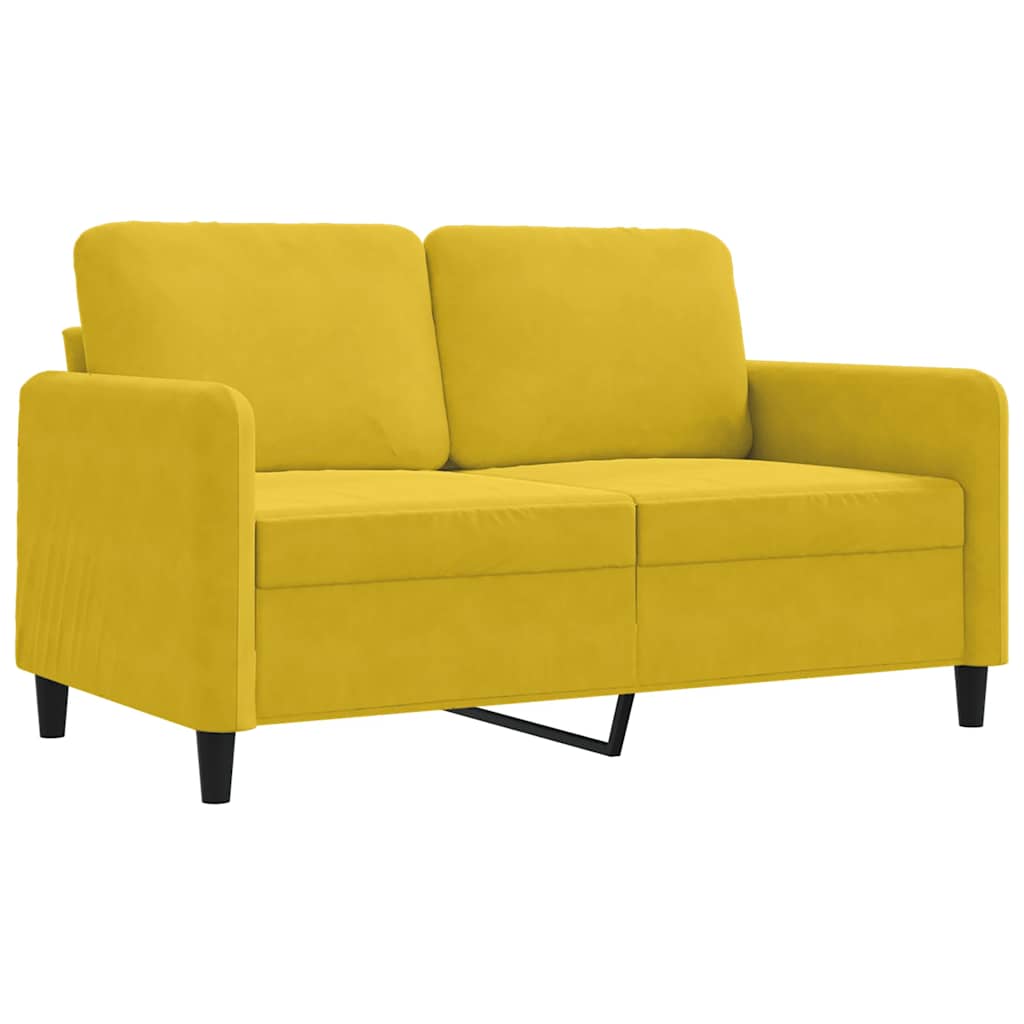 Dvosjed žuti 120 cm baršunasti