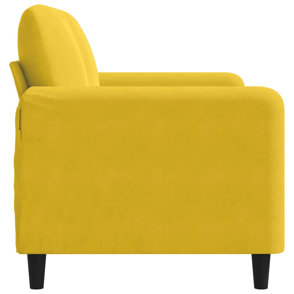 Dvosjed žuti 120 cm baršunasti