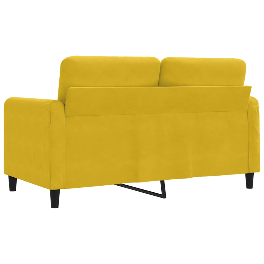 Dvosjed žuti 120 cm baršunasti
