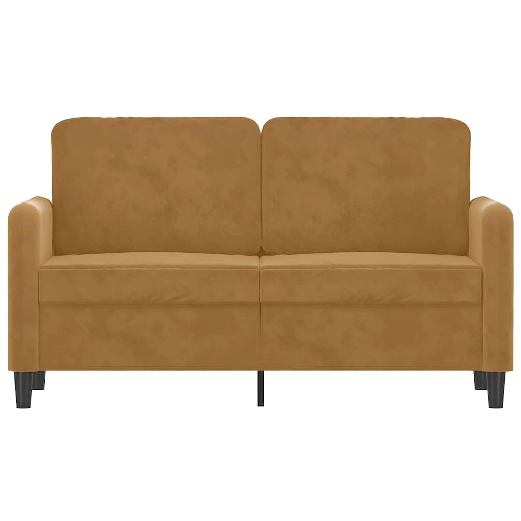 Dvosjed smeđi 120 cm baršunasti