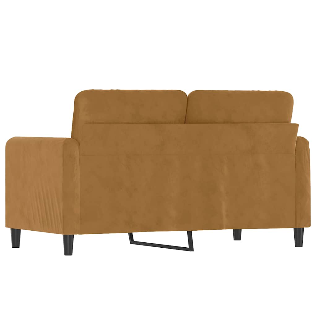 Dvosjed smeđi 120 cm baršunasti