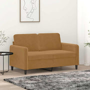 Dvosjed smeđi 120 cm baršunasti
