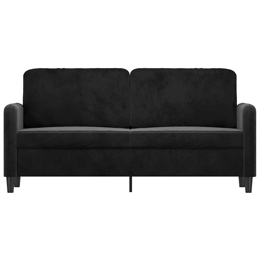 Dvosjed crni 140 cm baršunasti