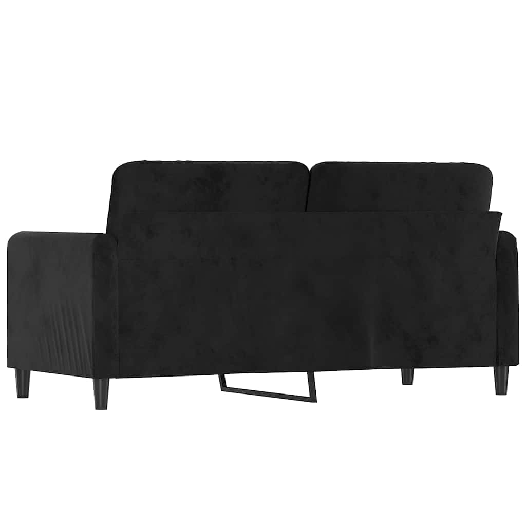 Dvosjed crni 140 cm baršunasti