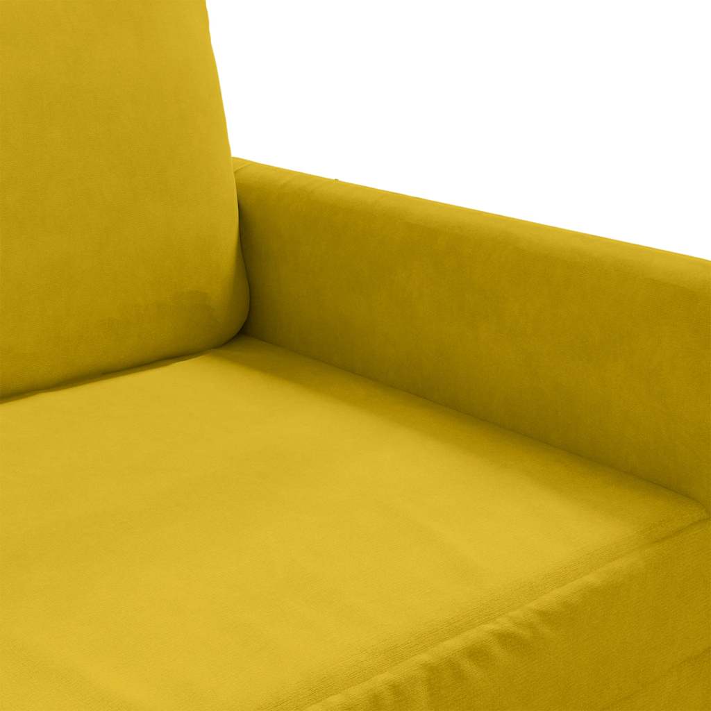Dvosjed žuti 140 cm baršunasti
