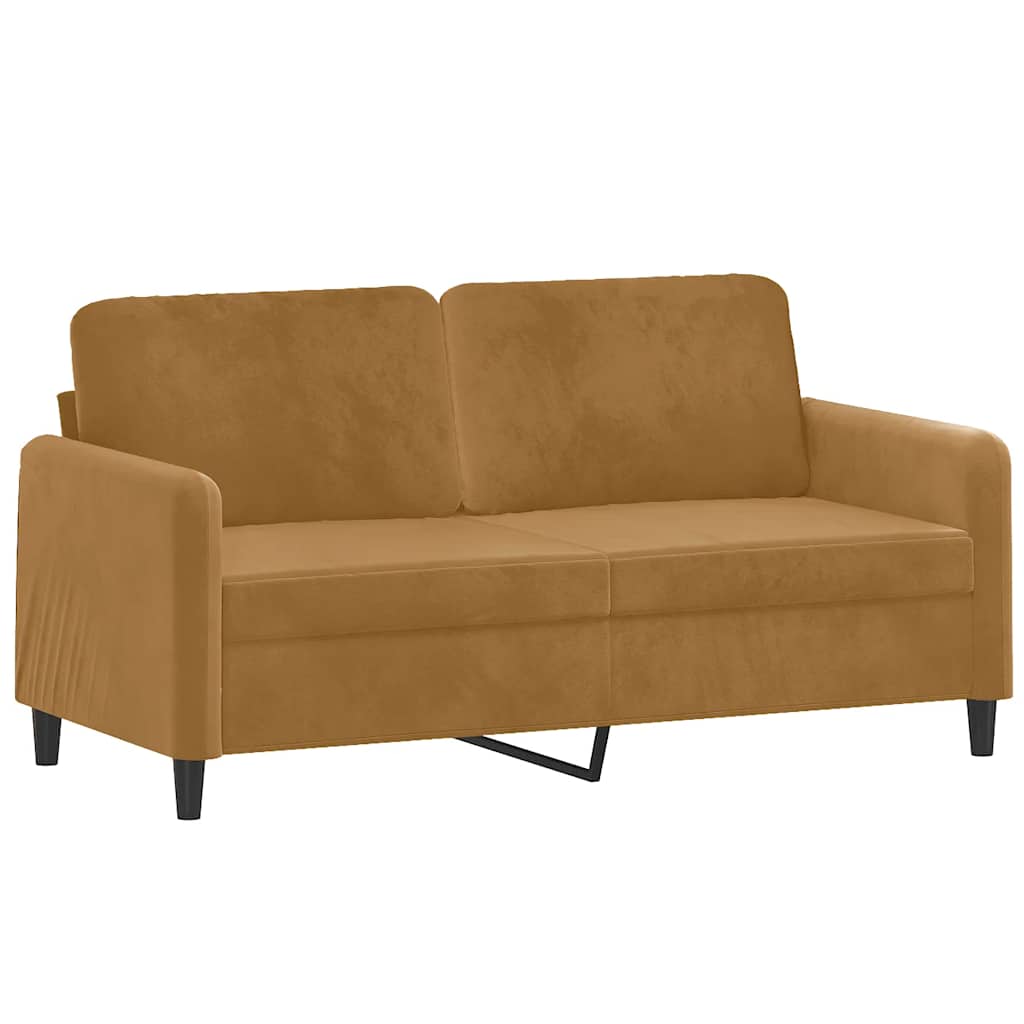 Dvosjed smeđi 140 cm baršunasti