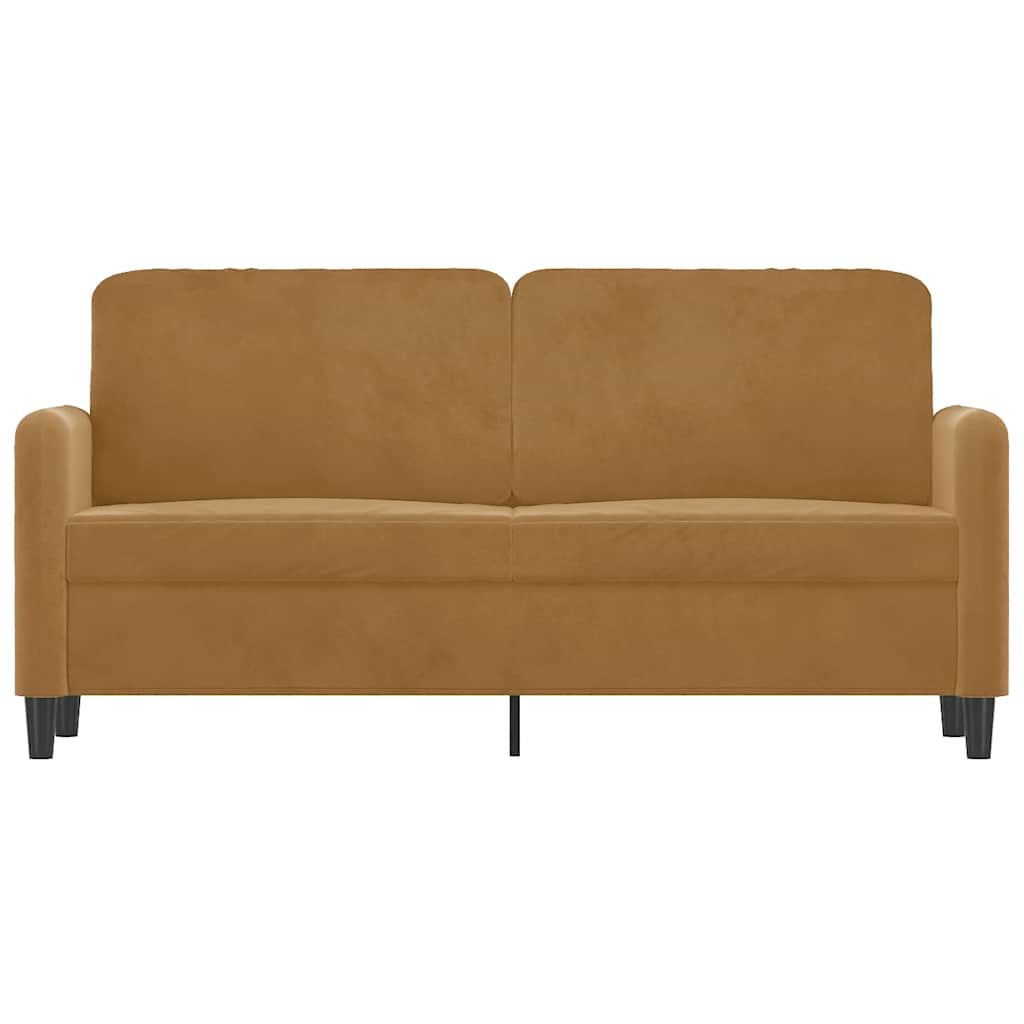 Dvosjed smeđi 140 cm baršunasti