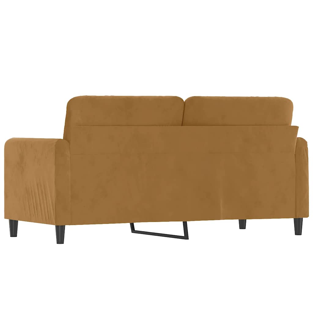 Dvosjed smeđi 140 cm baršunasti