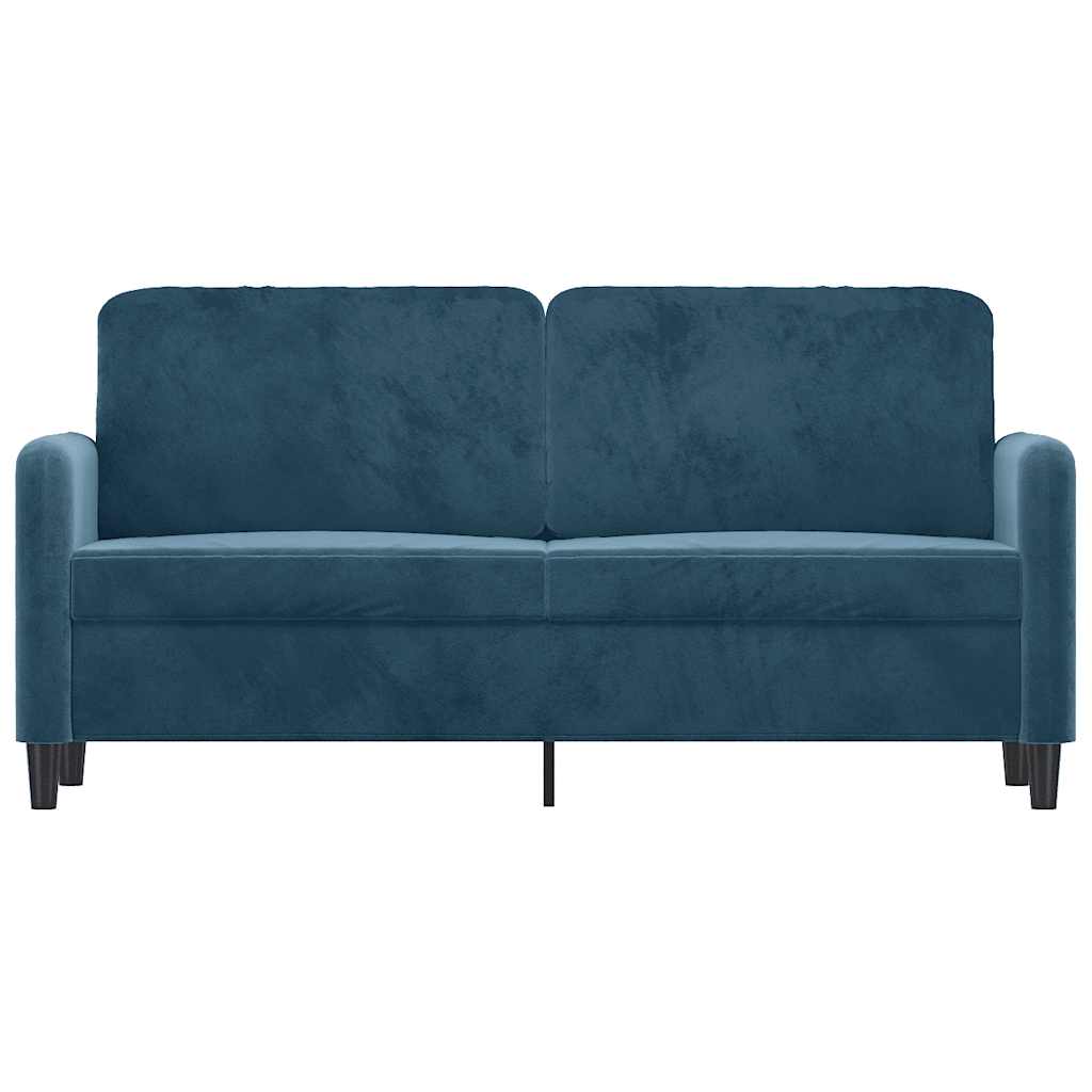 Dvosjed plavi 140 cm baršunasti