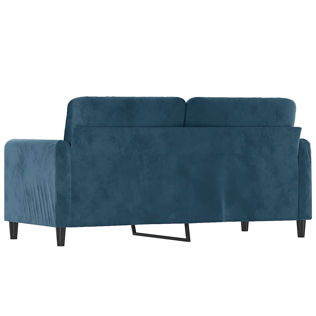Dvosjed plavi 140 cm baršunasti