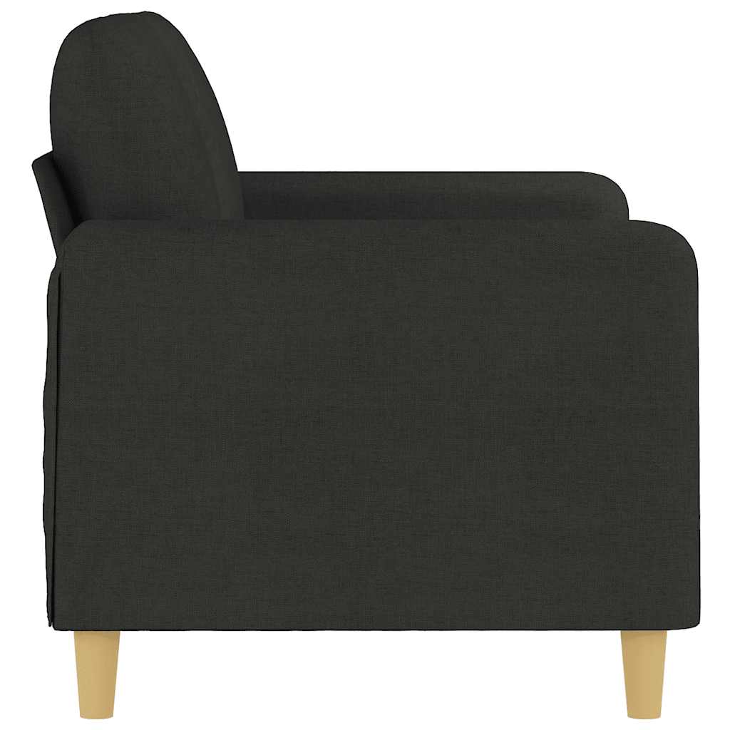 Dvosjed od tkanine crni 120 cm