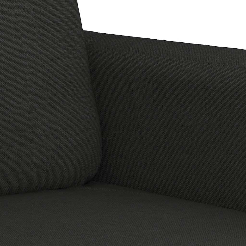 Dvosjed od tkanine crni 120 cm