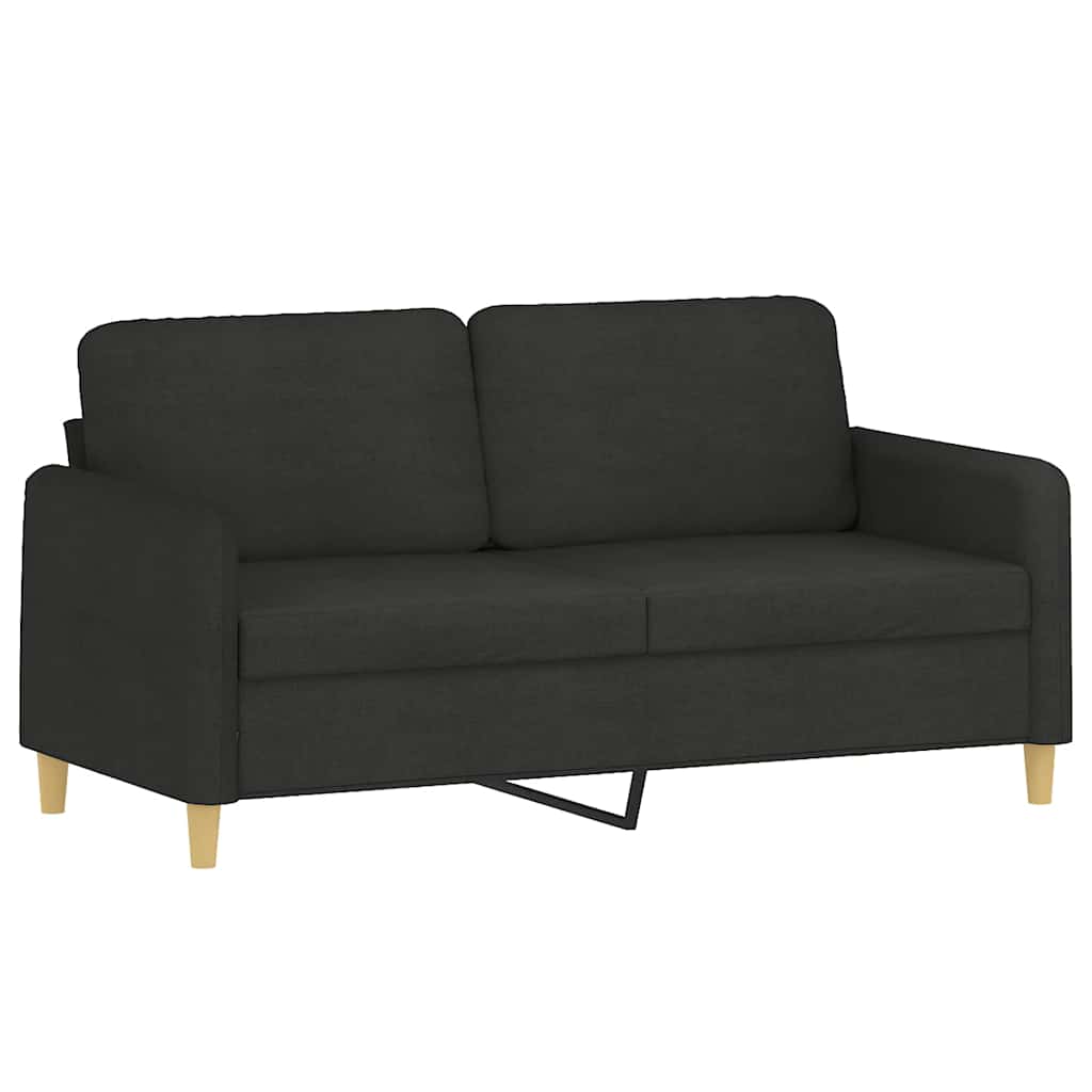 Dvosjed od tkanine crni 140 cm