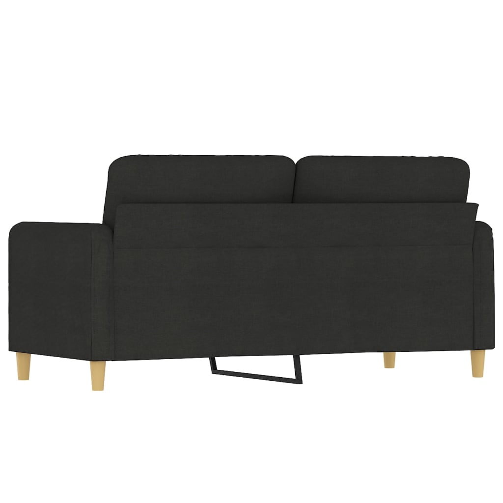 Dvosjed od tkanine crni 140 cm