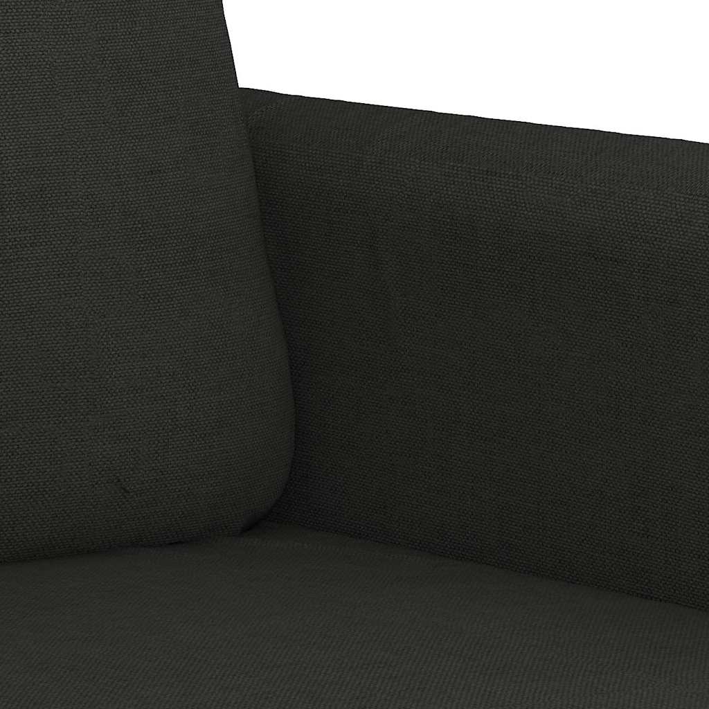 Dvosjed od tkanine crni 140 cm