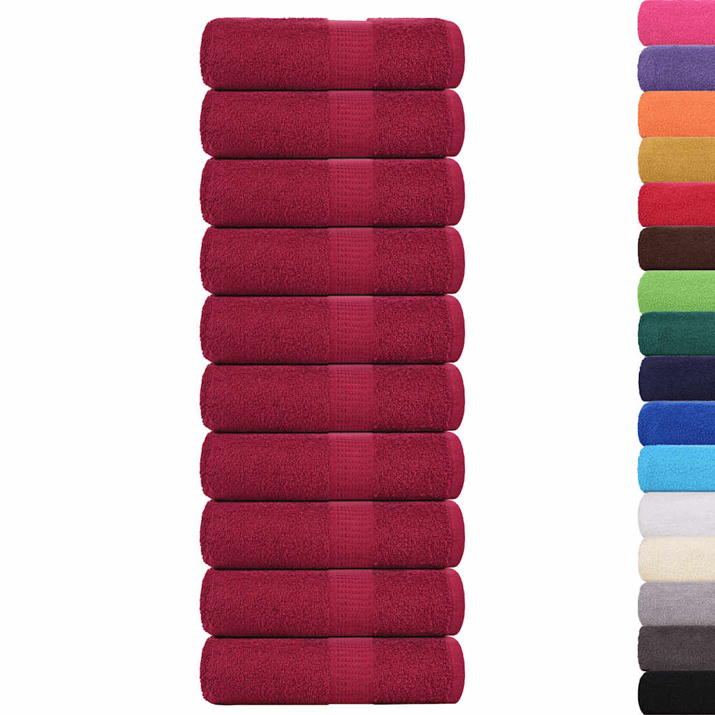 Ručnici za pranje FROGN 10 kom bordo 30x30 cm 360 g/m²