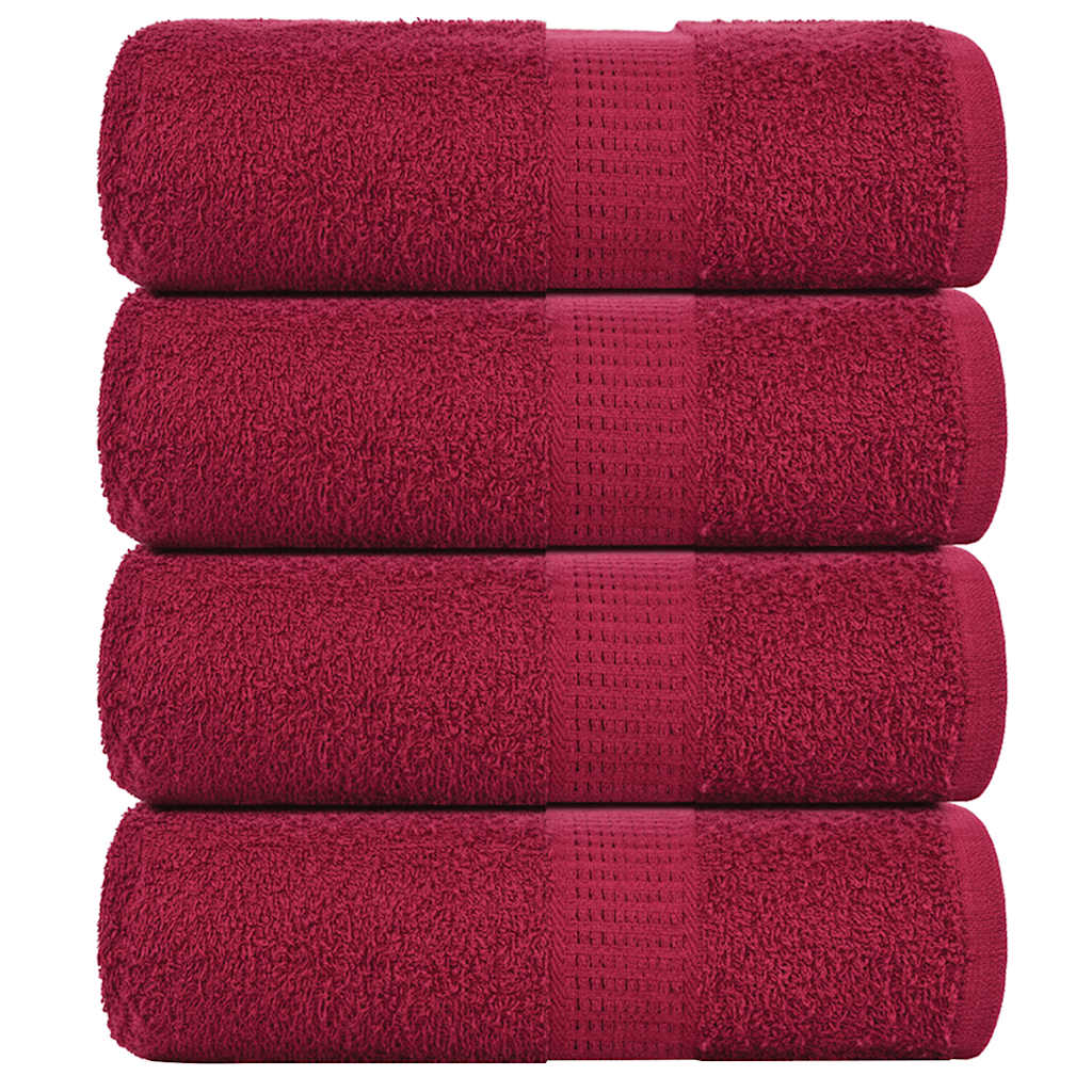 Ručnici za goste FROGN 4 kom. Bordo 30x50 cm 360 g/m²