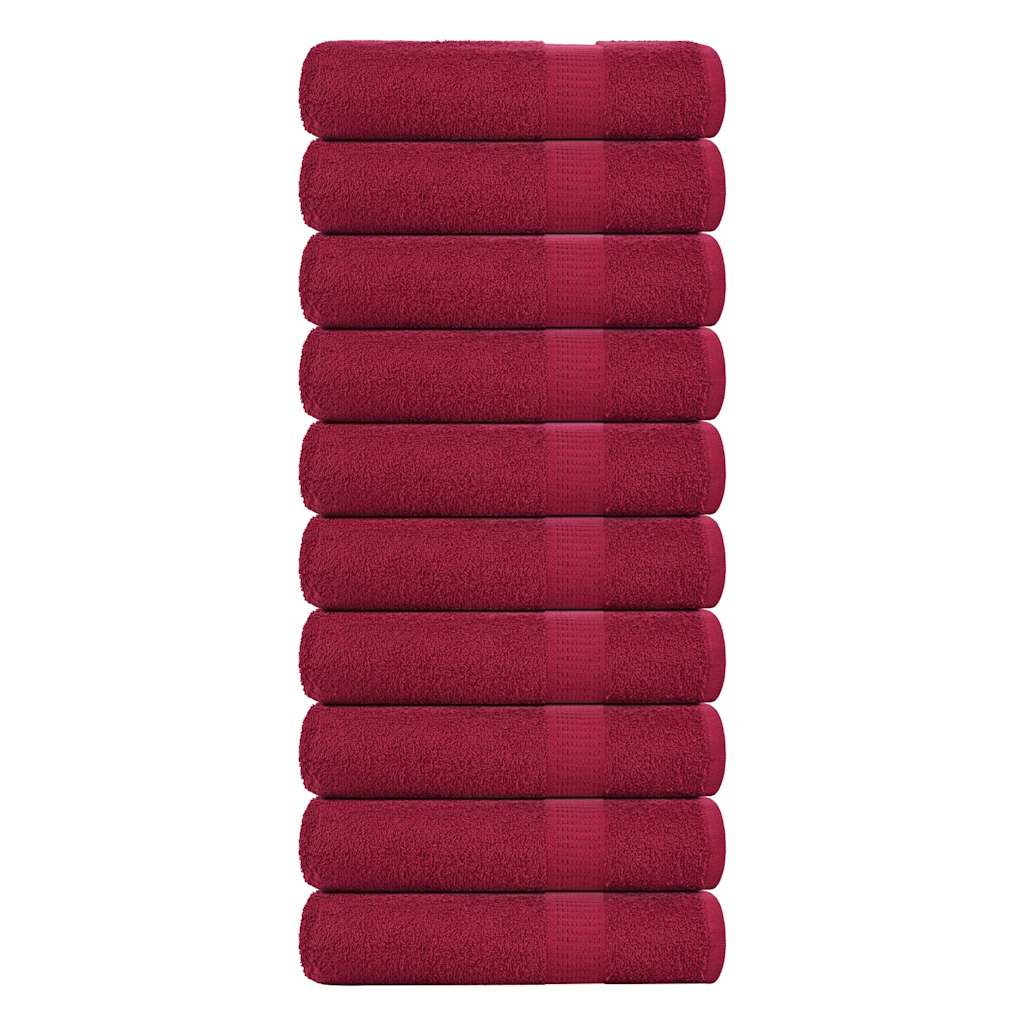 Ručnici za ruke FROGN 10 kom bordo 50x100 cm 360 g/m²
