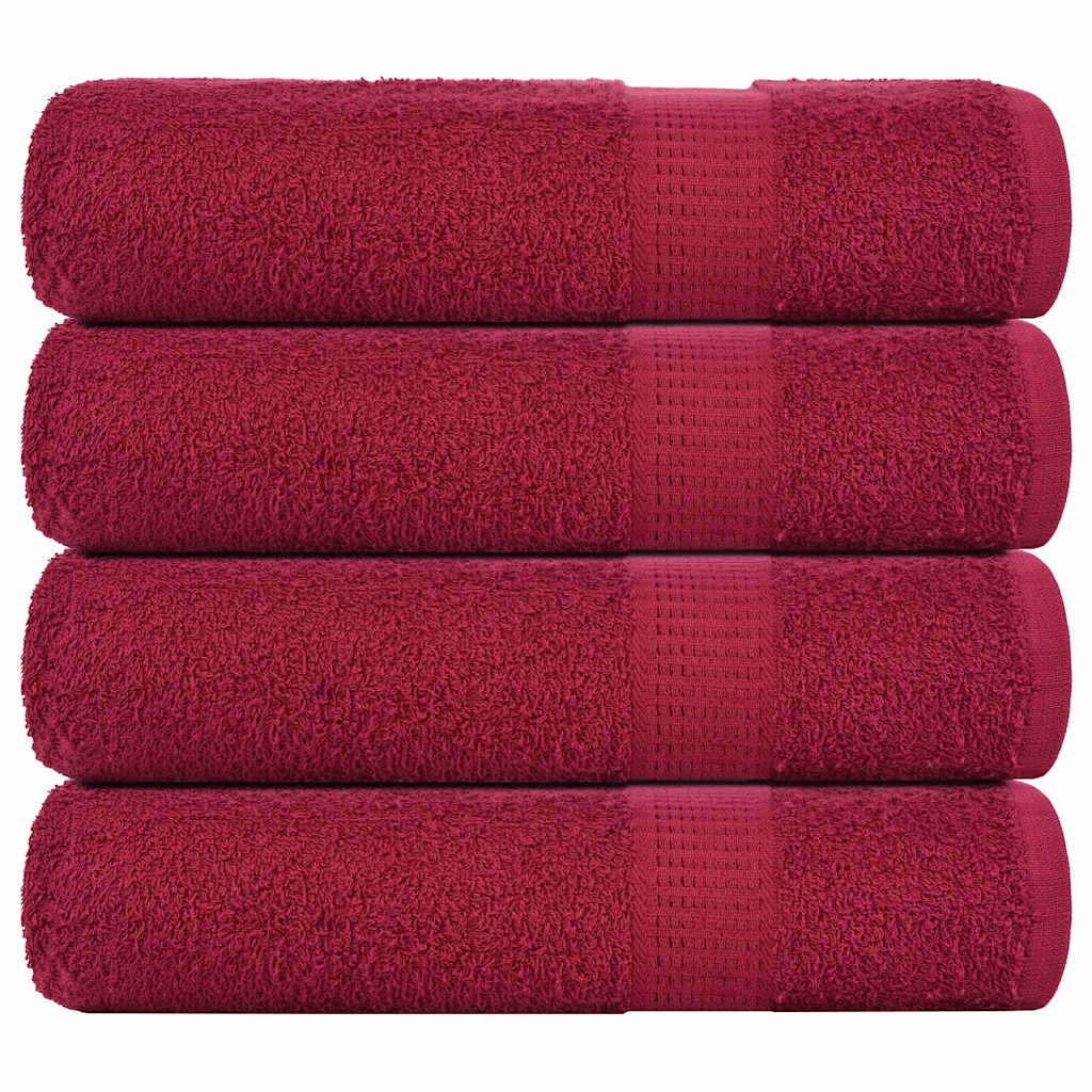 Ručnici za kupanje FROGN 4 kom bordo 100x150 cm 360 g/m²