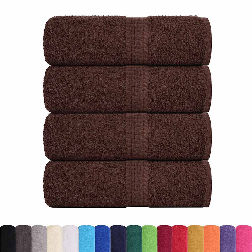 Ručnici za pranje FROGN 4 kom. Smeđi 30x30 cm 360 g/m²