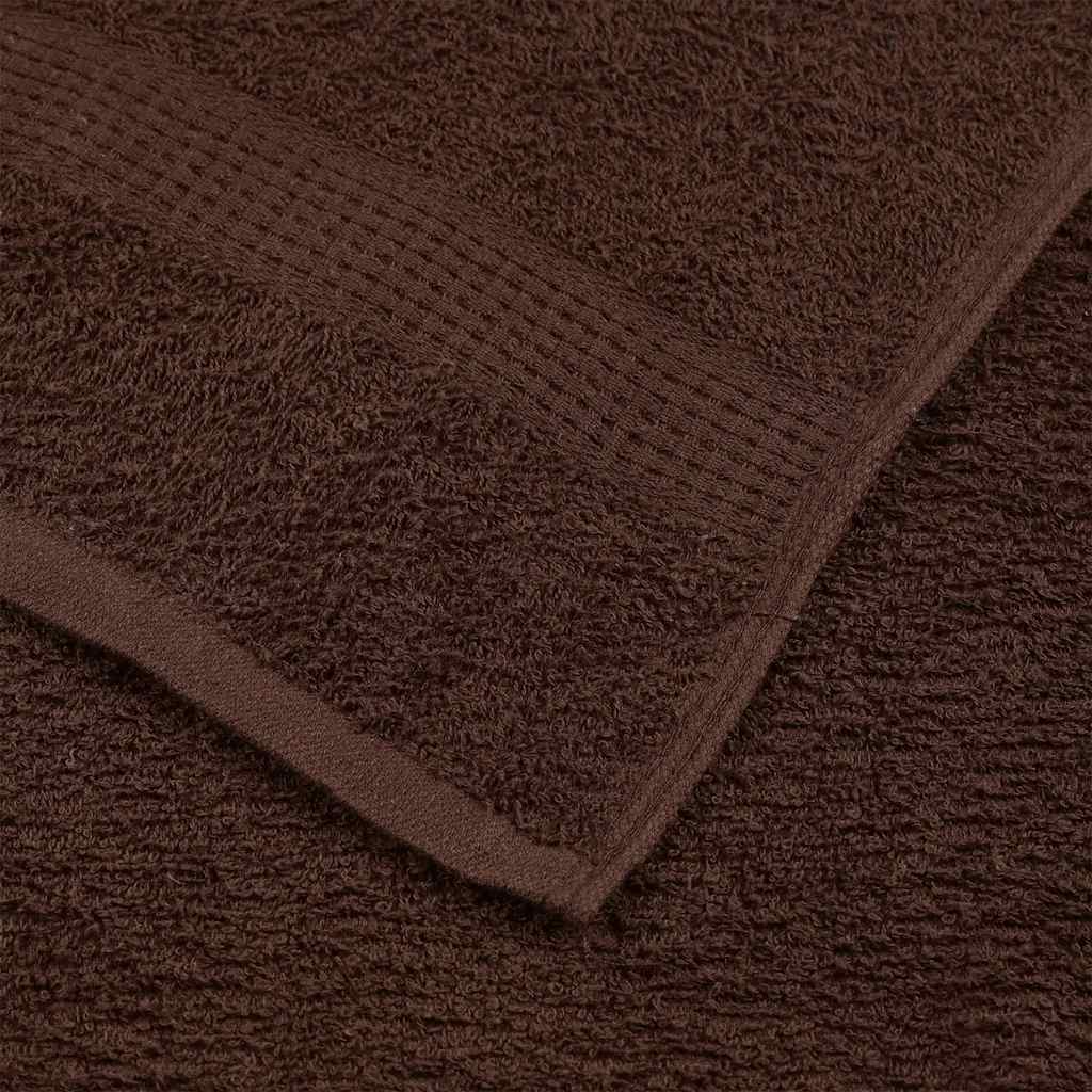 Ručnici za kupanje FROGN 10 kom smeđi 100x150 cm 360 g/m²