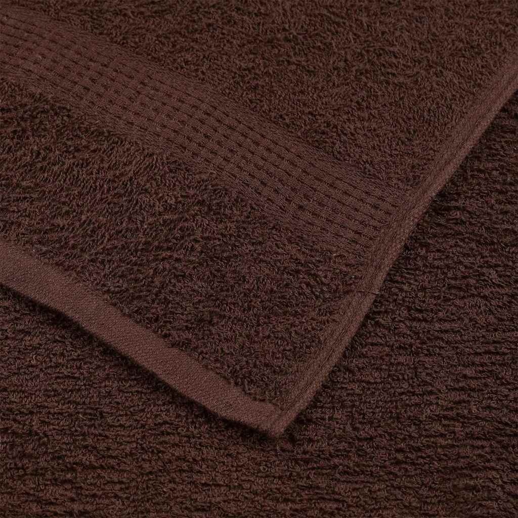 Ručnici FROGN 10 kom smeđi 100x200 cm 360 g/m²