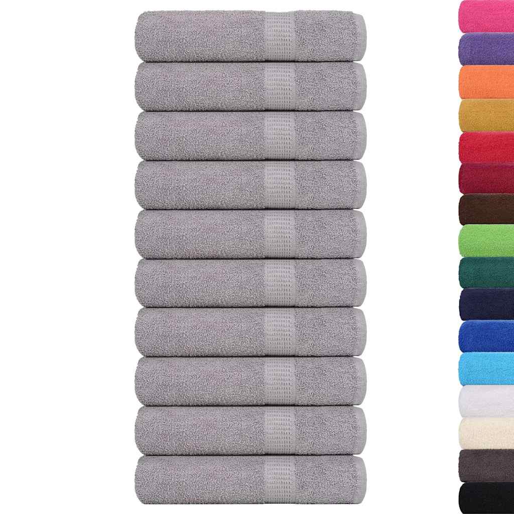 Ručnici za ruke FROGN 10 kom sivi 50x100 cm 360 g/m²