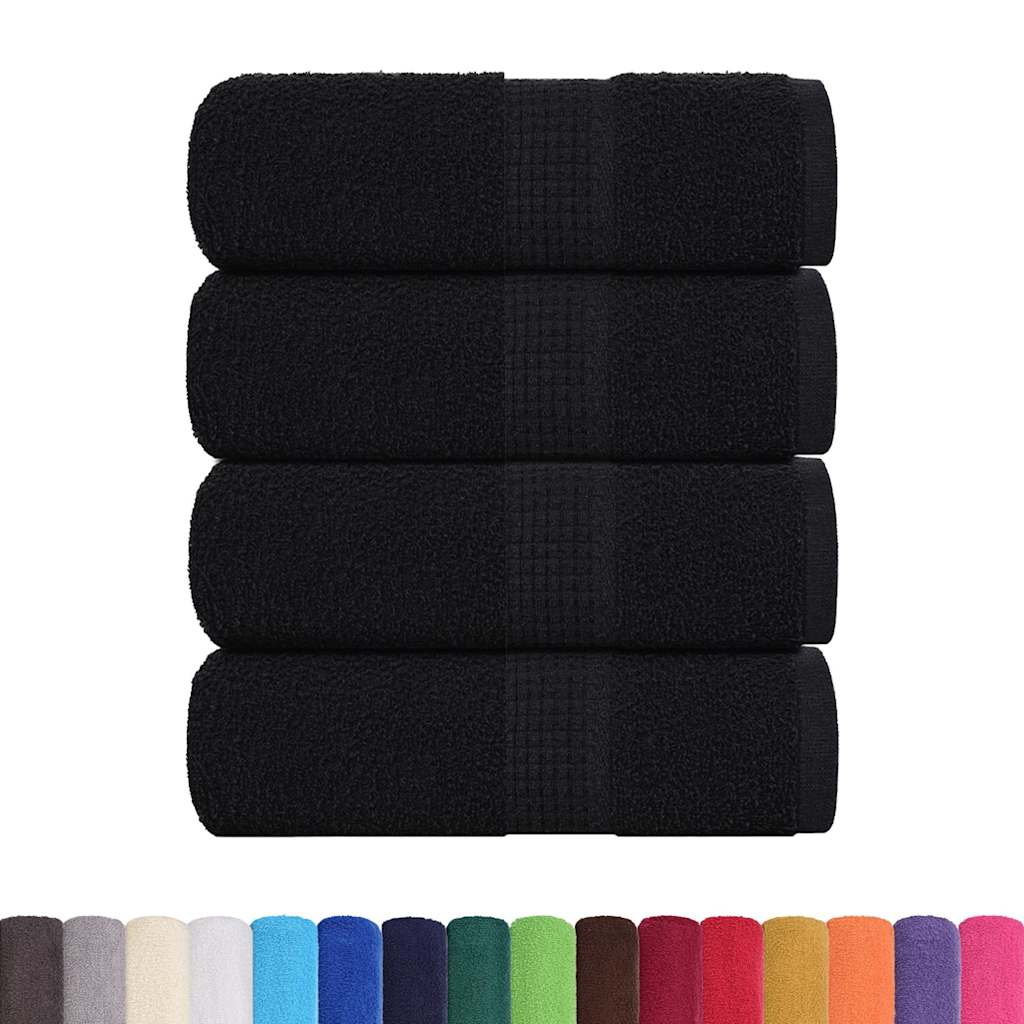 Ručnici za goste FROGN 4 kom. Crni 30x50 cm 360 g/m²