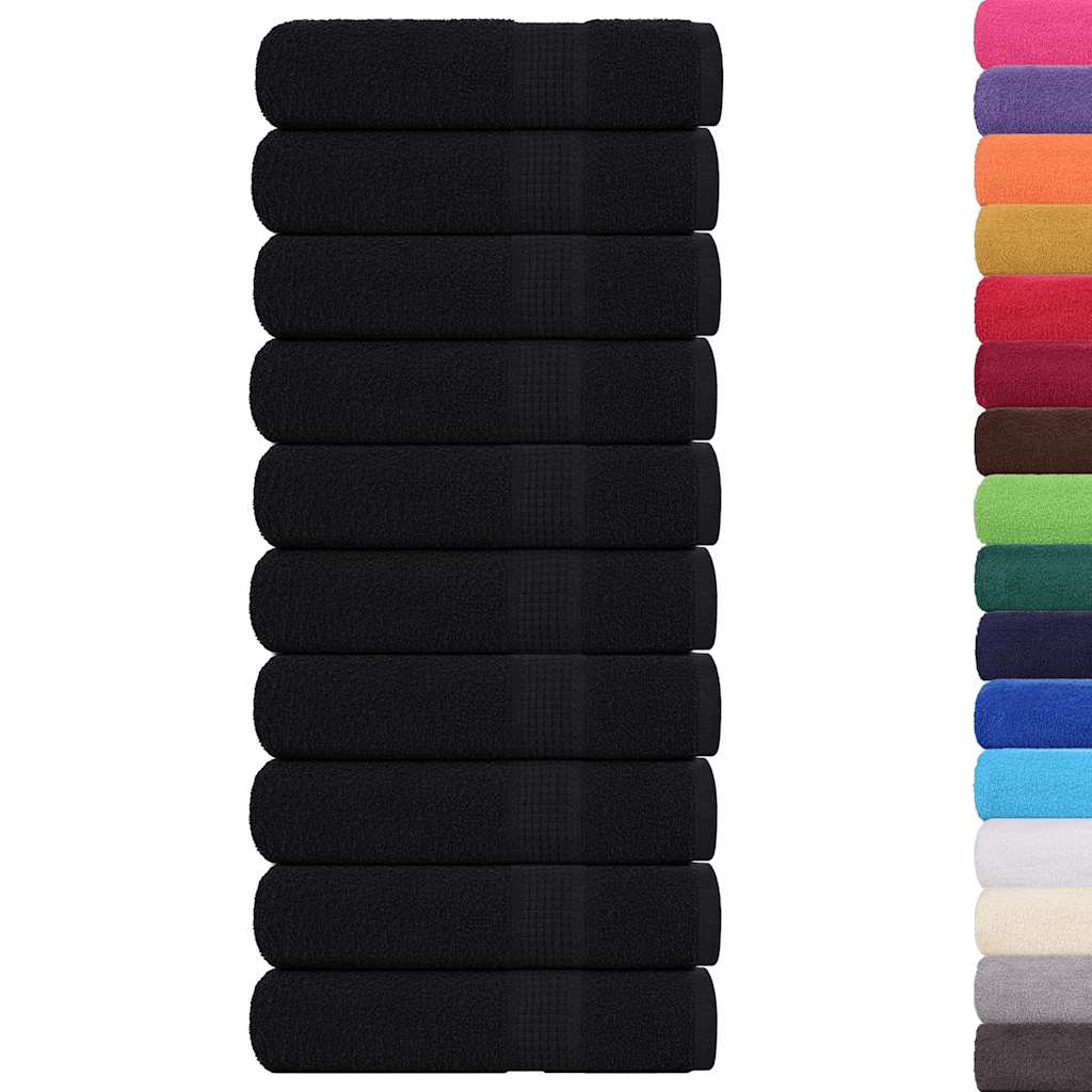 Ručnici za tuširanje FROGN 10 kom crne 70x140 cm 360 g/m²