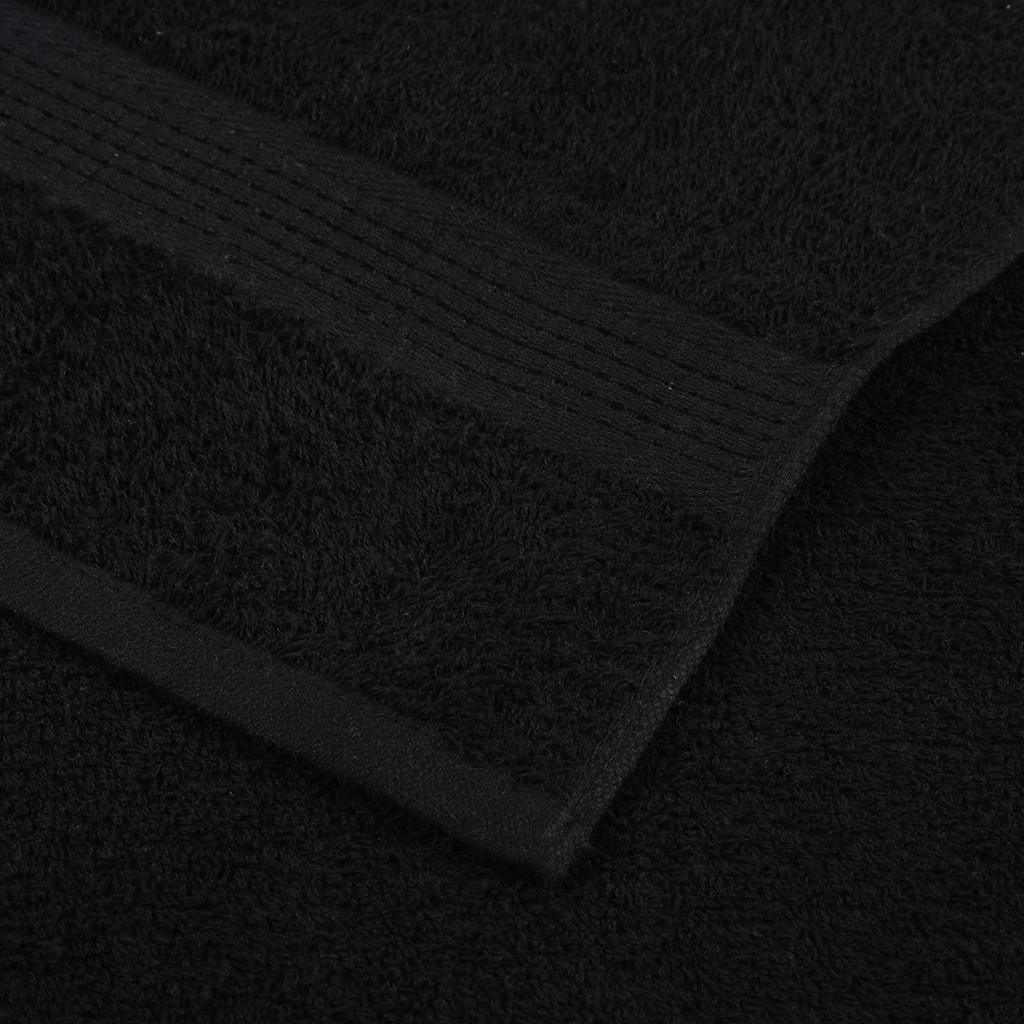Ručnici za saunu FROGN 10 kom crne 80x200 cm 360 g/m²