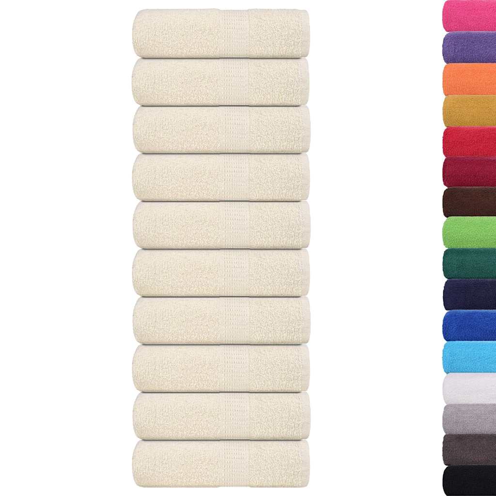Ručnici za pranje FROGN 10 kom krem boje 30x30 cm 360 g/m²