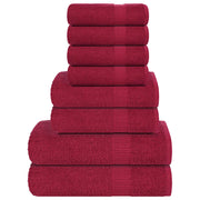 Set ručnika FROGN od 8 dijelova bordo 360 g/m²