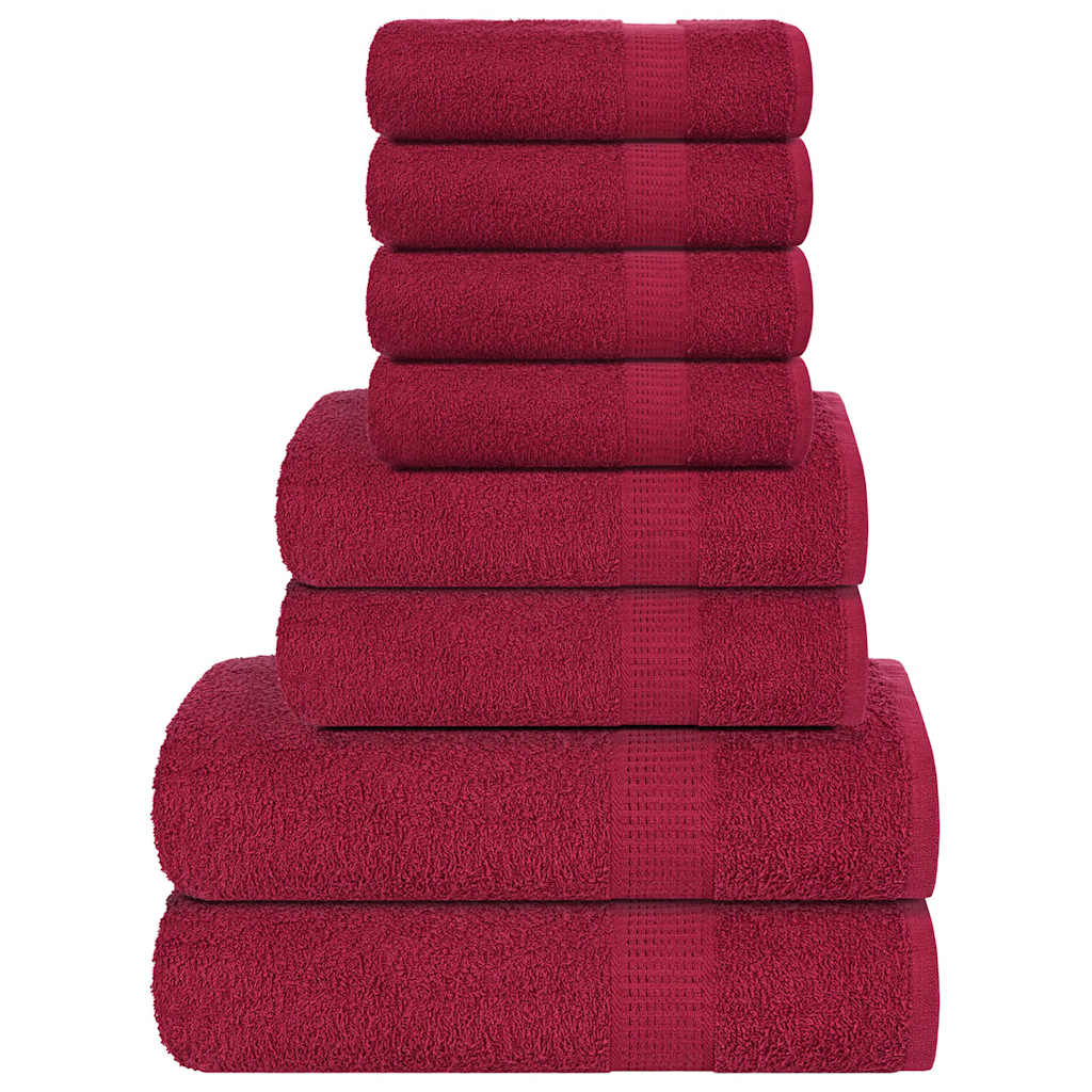 Set ručnika FROGN od 8 dijelova bordo 360 g/m²