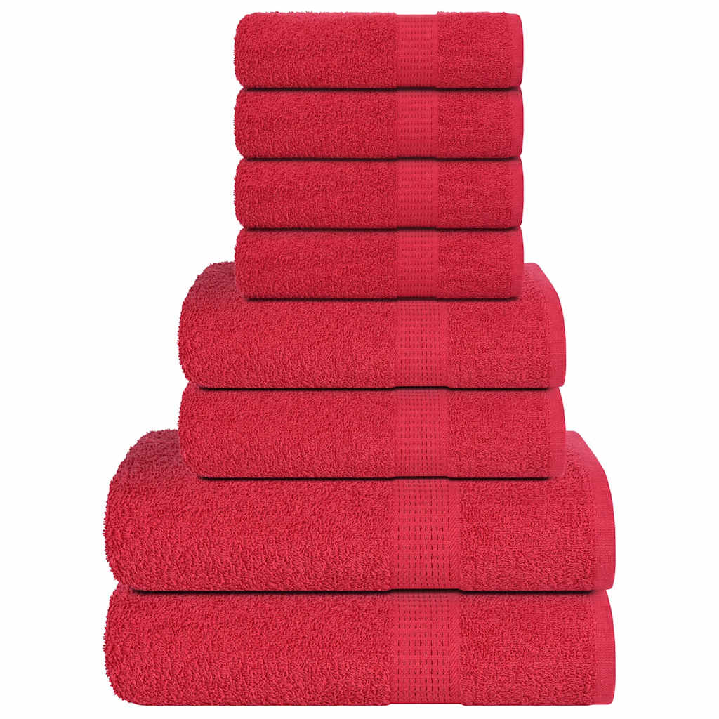 Set ručnika od 8 dijelova FROGN crveni 360 g/m²