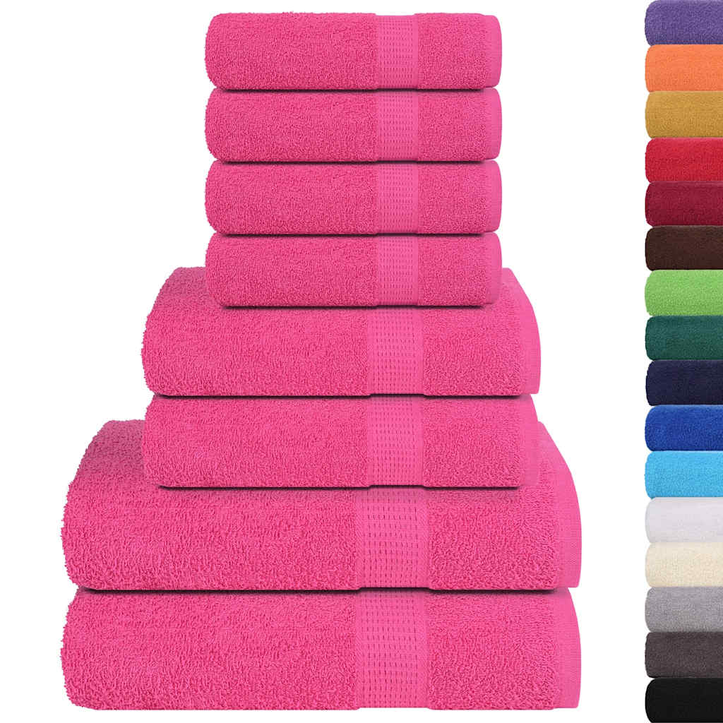 Set ručnika FROGN od 8 dijelova ružičasti 360 g/m²