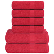 Set ručnika od 6 dijelova FROGN crveni 360 g/m²