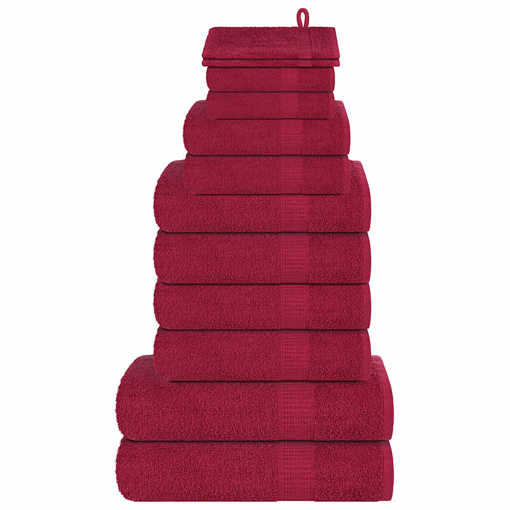 Set ručnika FROGN od 12 dijelova bordo 360 g/m²
